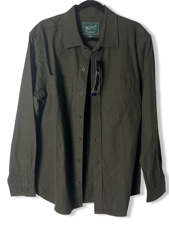 Woolrich Other - Woolrich Men's NWT Green Label Chamois Shirt Jacket Olive Cotton Workwear Sz. L